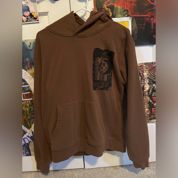 Zumiez Empyre Laroso Skull And Bones Brown graphic Hoodie size medium - Picture 2 of 3